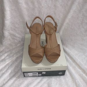 NWT Cork Wedge Heel